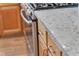 Close up of kitchen counter and gas cooktop at 9047 Harbor Wind Ave, Las Vegas, NV 89178