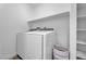 This spacious laundry room features updated appliances, including a new washer and dryer, and has ample storage space at 9047 Harbor Wind Ave, Las Vegas, NV 89178