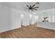 Open living area with modern ceiling fan and natural light at 9047 Harbor Wind Ave, Las Vegas, NV 89178