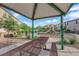 A community park with a playground and picnic area, providing an outdoor space for leisure and recreation at 1017 Huckburn Ave, Henderson, NV 89015