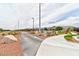 Community trail with desert landscaping and Skye Hills community sign at 10972 Dixie Johnson Ave, Las Vegas, NV 89166