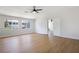 Bright bedroom with wood flooring, and a large window with a view at 1371 Cumulus Ct, Henderson, NV 89014