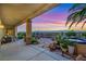 Covered patio with spa offers mountain views at 1637 Wellington Springs Ave, Henderson, NV 89052