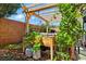 Backyard featuring a pergola, an outdoor kitchen area, and a planter box with lush vines at 2079 Port Royal Dr, Laughlin, NV 89029