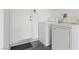 Functional laundry room with washer, dryer, and convenient access to the outside at 2154 Eagle Sticks Dr, Henderson, NV 89012