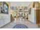Grand foyer featuring soaring ceilings, marble flooring, and elegant staircase with iron railings at 2200 Glenbrook Way, Las Vegas, NV 89117