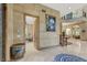 Spacious foyer showcases high ceilings, marble flooring, and access to various rooms, including a gym at 2200 Glenbrook Way, Las Vegas, NV 89117