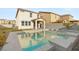 Beautiful pool with a spa, plenty of lounge chairs, and a covered patio for relaxation at 2833 Sangro Ct, Henderson, NV 89044
