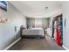 Spacious bedroom featuring modern gray walls, soft carpet, and good natural light at 2915 Cedar Ave # 11C, Las Vegas, NV 89101