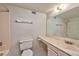 Bathroom with a toilet, vanity with a marble countertop and combined shower and bathtub at 3930 University Center Dr # 412, Las Vegas, NV 89119