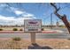 Decatur Mountain Villas sign on a sunny day providing community name and neighborhood details at 4828 Marco Polo St, North Las Vegas, NV 89031