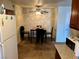 Small dining area featuring a ceiling fan and space for a table at 5020 Indian River Dr # 432, Las Vegas, NV 89103