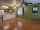 Inviting kitchen and living area with hardwood floors and natural light at 508 Candy Mint Ave, Las Vegas, NV 89183