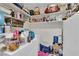 Pantry room with shelving filled with supplies at 5083 Village Dr, Las Vegas, NV 89142