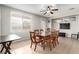 Comfortable dining room area with a large table for gatherings and modern media center at , Las Vegas, NV 89166