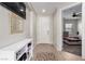 Bright entryway with tile flooring, showcasing a convenient shoe rack and access to the bedroom at , Las Vegas, NV 89166