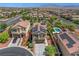 Aerial view of a neighborhood showcasing well-maintained homes and landscaping at 10656 Hyde Corner Ave, Las Vegas, NV 89166