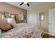 Bedroom featuring wood floors, neutral paint and sliding closet doors at 10656 Hyde Corner Ave, Las Vegas, NV 89166