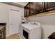 Functional laundry room equipped with modern appliances and ample storage, offering convenience and efficiency at 10656 Hyde Corner Ave, Las Vegas, NV 89166