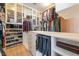 Organized closet with custom shelving, drawers, and ample storage space for clothes and shoes at 11 Knob Oak Dr, Henderson, NV 89052