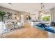Open floor plan with living area and games area, perfect for entertaining and modern living at 11 Knob Oak Dr, Henderson, NV 89052