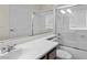 Bathroom with shower and tub, updated vanity and hardware at 11056 Kilkerran Ct, Las Vegas, NV 89141