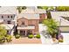 Aerial view of a well maintained two-story home with tile roof and desert landscaping at 11274 Civita St, Las Vegas, NV 89141