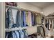 Walk-in closet with organized shelving and hanging space for clothes and storage at 11402 Ethereal Landing Ave, Las Vegas, NV 89138