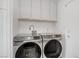 Convenient laundry room features modern side-by-side washer and dryer at 1428 Daybreak Dr, Las Vegas, NV 89108