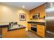 Contemporary kitchen with stainless steel appliances and granite counters for a modern look at 2000 Fashion Show Dr # 5022, Las Vegas, NV 89109