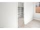 Walk in closet with custom built in shelving at 241 Paraggi Bay Dr, Henderson, NV 89011