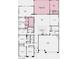 Open concept floor plan featuring primary suite, flex space, three-car garage, and outdoor living at 241 Paraggi Bay Dr, Henderson, NV 89011
