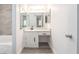 Updated bathroom features a shower-tub combination and vanity at 3151 Soaring Gulls Dr # 2180, Las Vegas, NV 89128
