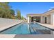 Beautiful pool with spa and outdoor dining area at 42 Ravenswood Ave, Las Vegas, NV 89141