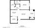 Detailed floor plan showcasing the layout, dimensions, and flow of the living spaces, kitchen, and balcony at 45 Maleena Mesa St # 223, Henderson, NV 89074