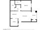 Simple floor plan showcasing the layout, and flow of the living spaces, kitchen, and balcony at 45 Maleena Mesa St # 223, Henderson, NV 89074