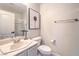 Well-lit bathroom featuring a framed art piece and a neutral color palette at 4737 Barcelona Ridge Ct, Las Vegas, NV 89129