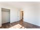Bedroom with closet and wood-style flooring at 5340 Santa Fe Heights St, North Las Vegas, NV 89081