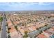 Wide aerial shot of a residential area showcasing neatly arranged homes and desert landscape at 5526 Spruce Hill Ct, Las Vegas, NV 89148