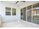 Exterior view of a balcony with ceiling fan at 646 Spotted Falcon St, Las Vegas, NV 89138