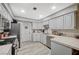 Modern kitchen featuring stainless steel appliances and white cabinetry at 700 Capri Dr # 27B, Boulder City, NV 89005