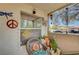 Inviting patio featuring unique decorations and a comfortable wicker chair at 700 Capri Dr # 27B, Boulder City, NV 89005