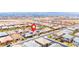Aerial view of a residential neighborhood with well-maintained homes and landscaping at 717 Monroe Hill Pl, Henderson, NV 89011