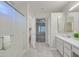 Bright bathroom with walk-in shower, double vanity and ensuite access at 2839 Goldcreek St, Henderson, NV 89052
