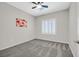 Bedroom features neutral colors, carpet, and plantation shutters at 2839 Goldcreek St, Henderson, NV 89052