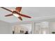 Neutral interior featuring an overhead ceiling fan, recessed lighting, and entry to kitchen at 2839 Goldcreek St, Henderson, NV 89052