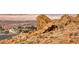 Spectacular desert community view featuring modern architecture nestled among rocky, natural terrain at 32 Tatahatso Point St, Henderson, NV 89011
