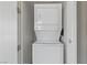 Laundry closet with stackable washer and dryer at 4575 Dean Martin Dr # 1208, Las Vegas, NV 89103
