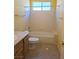 Bathroom with tile flooring, tub/shower combination, and a vanity with a countertop at 601 Summer Mesa Dr, Las Vegas, NV 89144