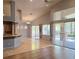 Bright living room featuring a high ceiling, recessed lighting, and large sliding glass doors at 601 Summer Mesa Dr, Las Vegas, NV 89144